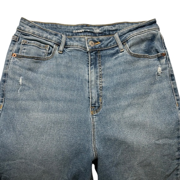 Old Navy Higher High Rise Flare Jeans Size 12 Light Wash Boho 90s 70s - Picture 3 of 7